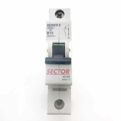 Sector Series E SE10B 648113 B10 10A 10 Amp MCB Circuit Breaker Type B